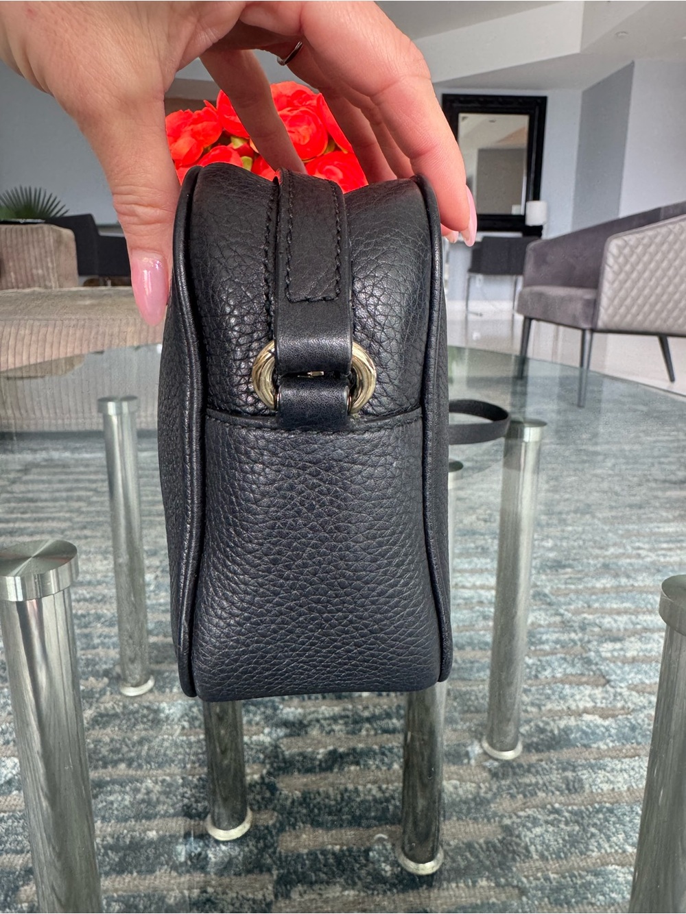 🔥 Gucci Soho Disco Crossbody Bag – Black Pebbled Leather Excellent Condition - Picture 7 of 11